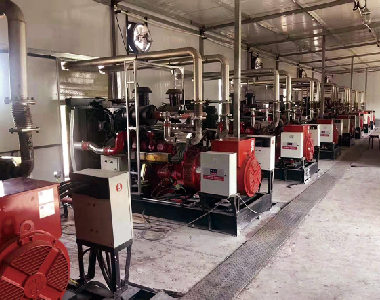 10 x 200KW Alternators Coupled with Doosan Engines -  Northern Shaanxi Sinopec Natural Gas Power Station Project